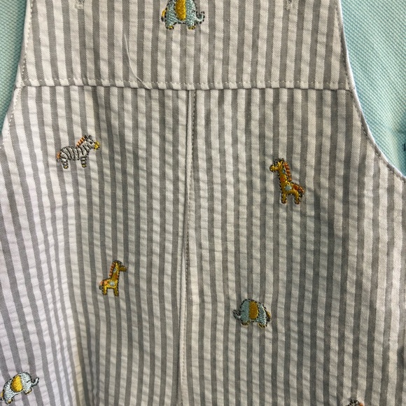 Overall Set-Embroidered Animals - Picture 3 of 5